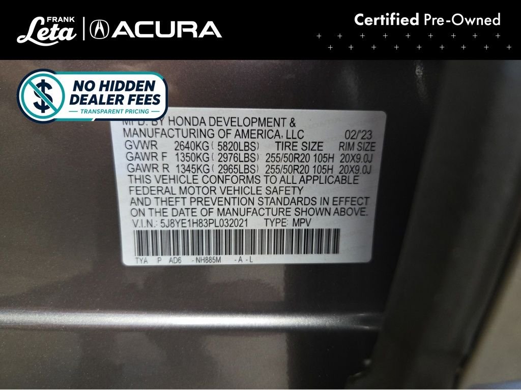 Certified Used 2023 Liquid Carbon Metallic Acura  image 27