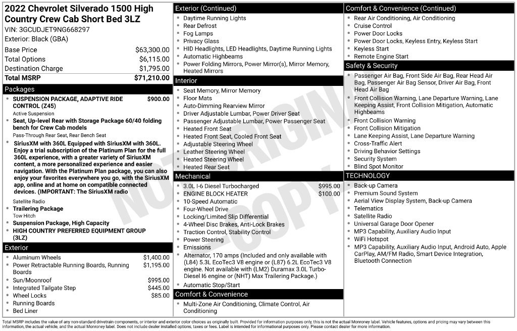 Used 2022 Black Chevrolet High Country image 28