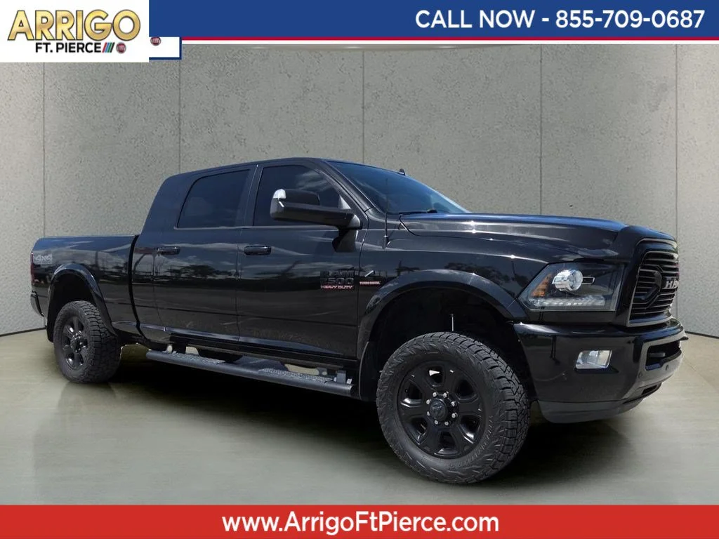 Used 2018 Brilliant Black Crystal Pearlcoat Ram Laramie image 1