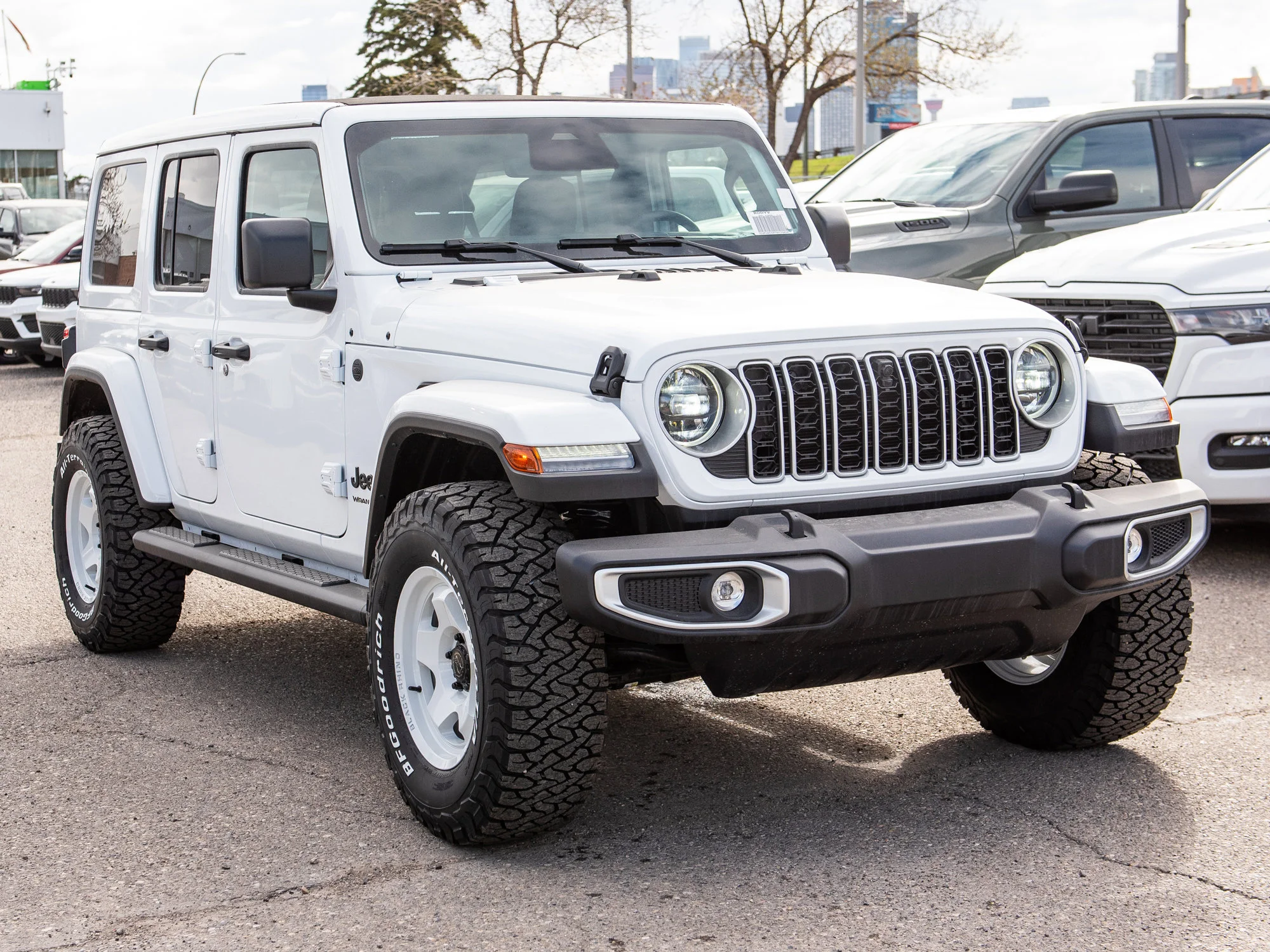 New 2026 White Jeep Sahara*, Black Rhino Wheels, 33 Inch Tires image 7