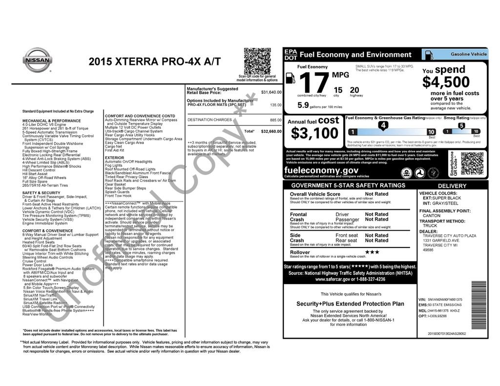 Used 2015 Black Nissan PRO-4X image 9