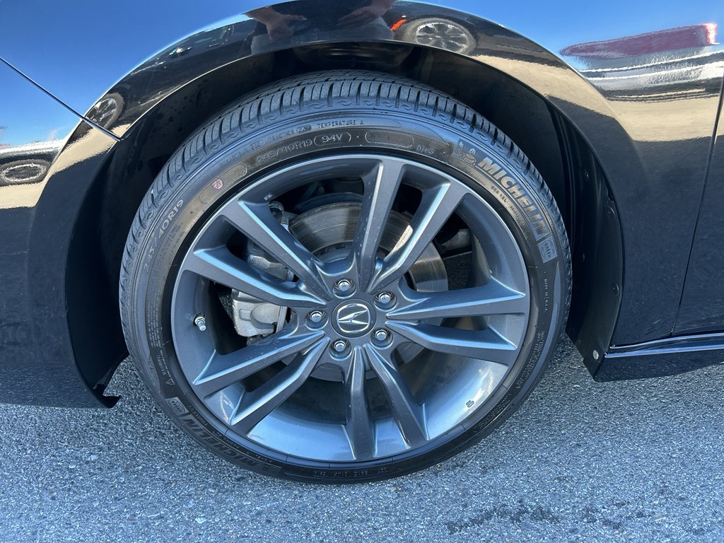 Used 2019 Crystal Black Pearl Acura w/A-Spec Pkg Red Leather image 10