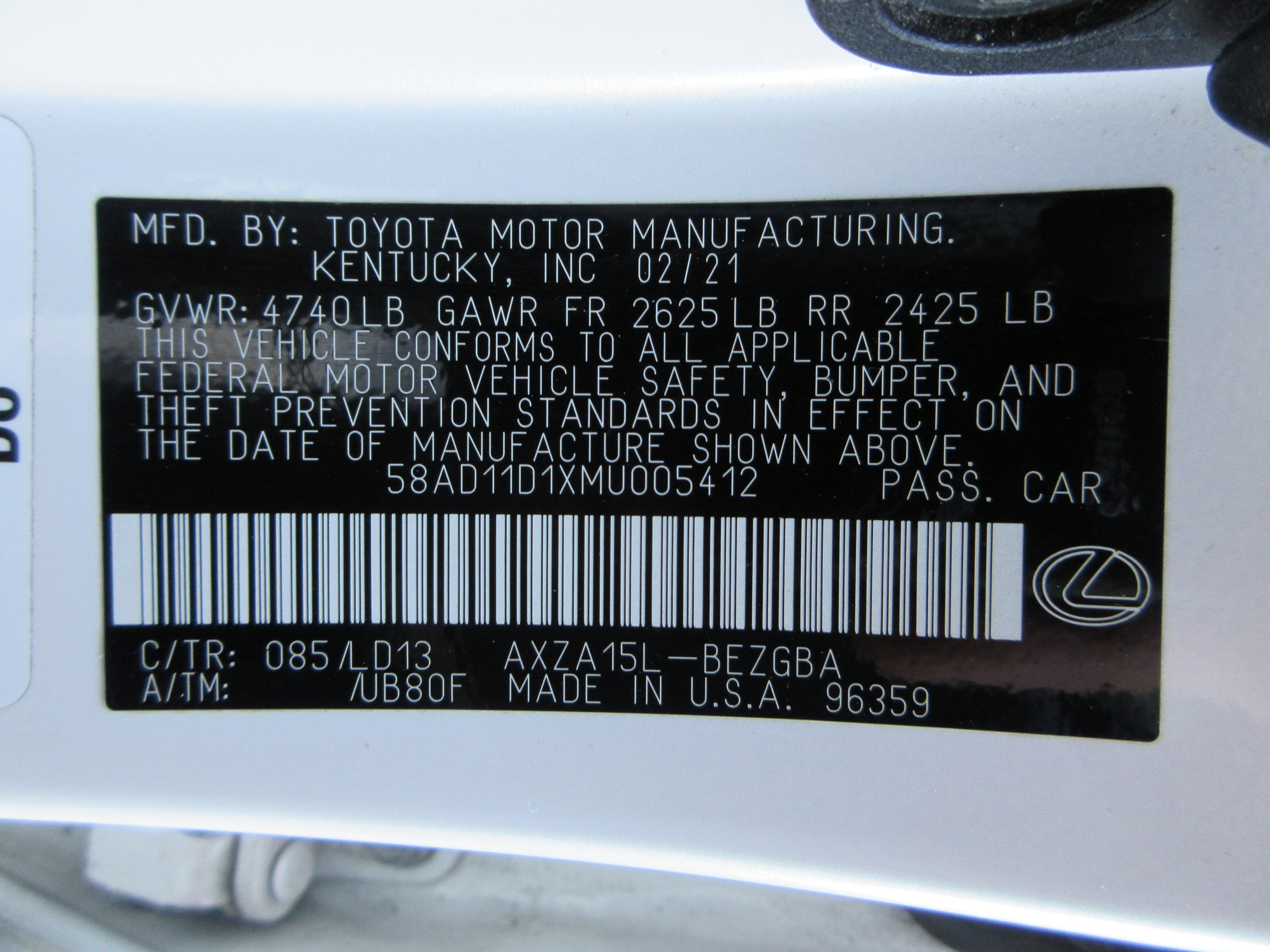Used 2021 White Lexus 250 image 55