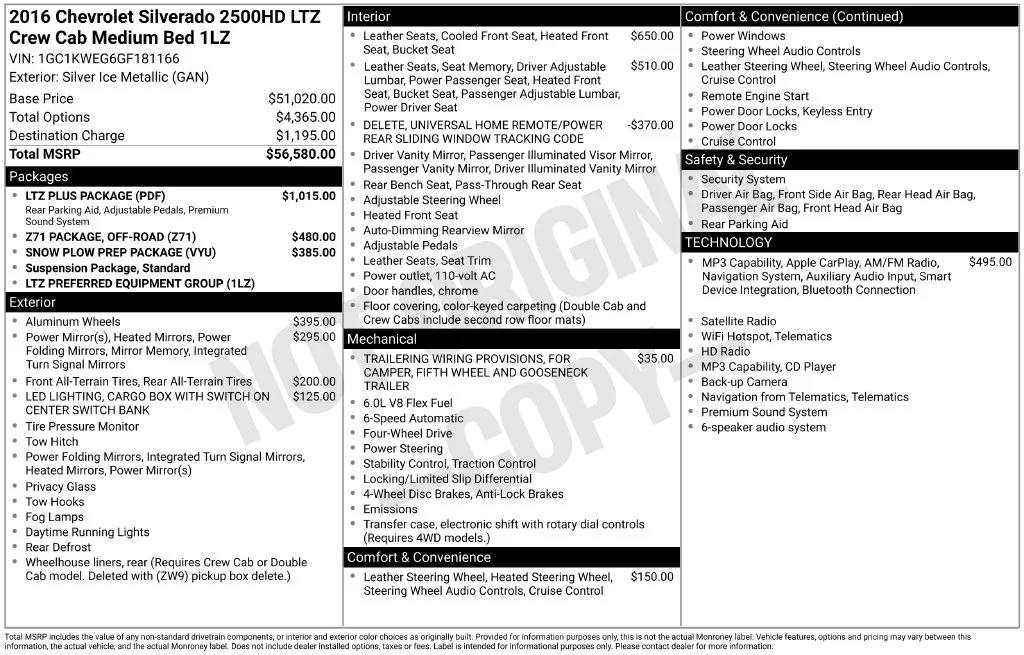 Used 2016 Silver Ice Metallic Chevrolet LTZ image 2