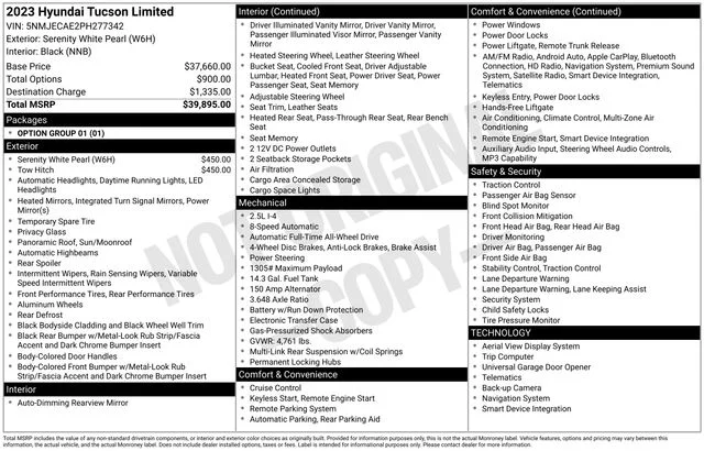 Used 2023 White Hyundai Limited image 2