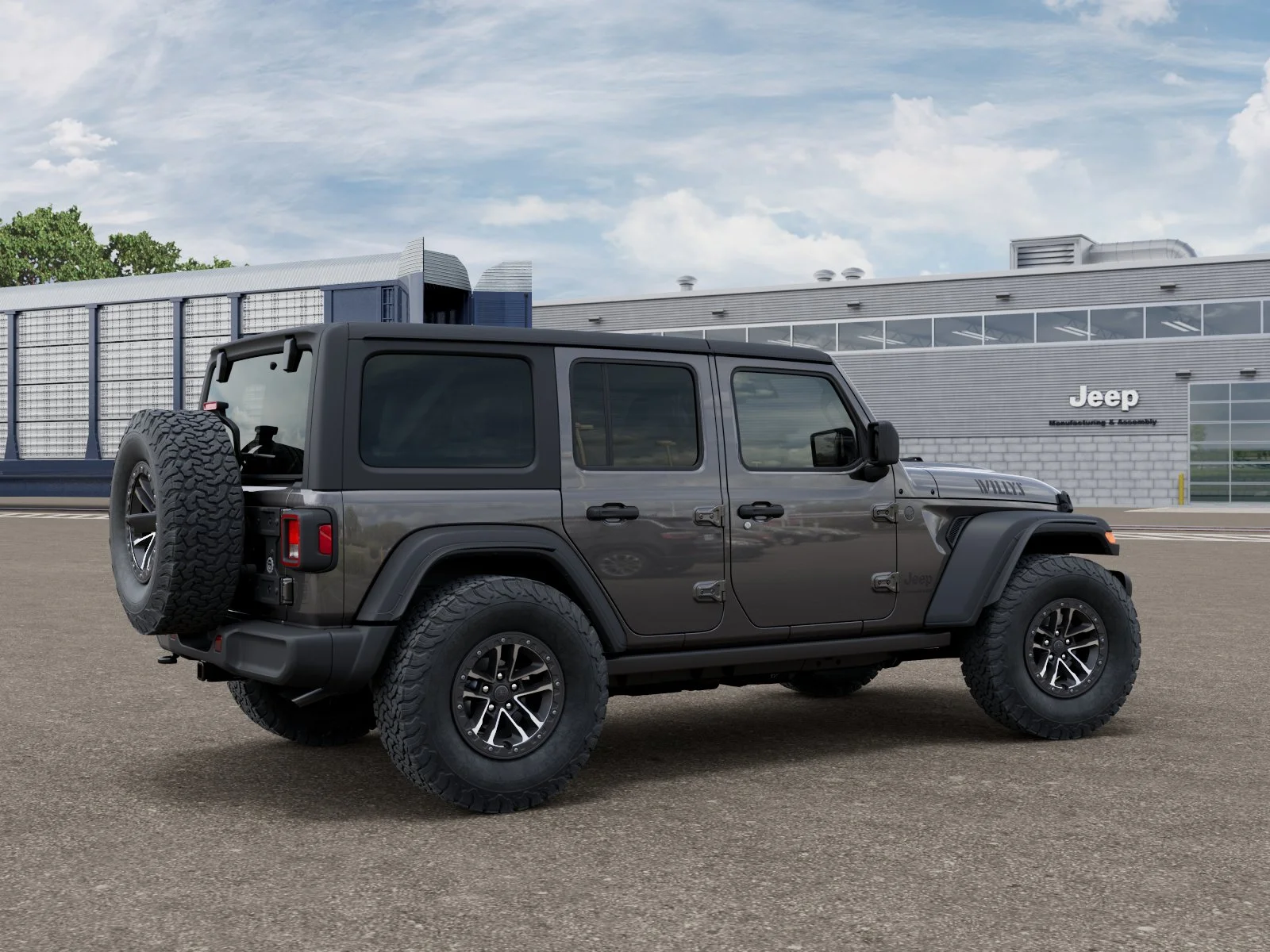 New 2026 Granite Crystal Metallic Clear Coat Jeep 4-Door Willys 4x4 image 2