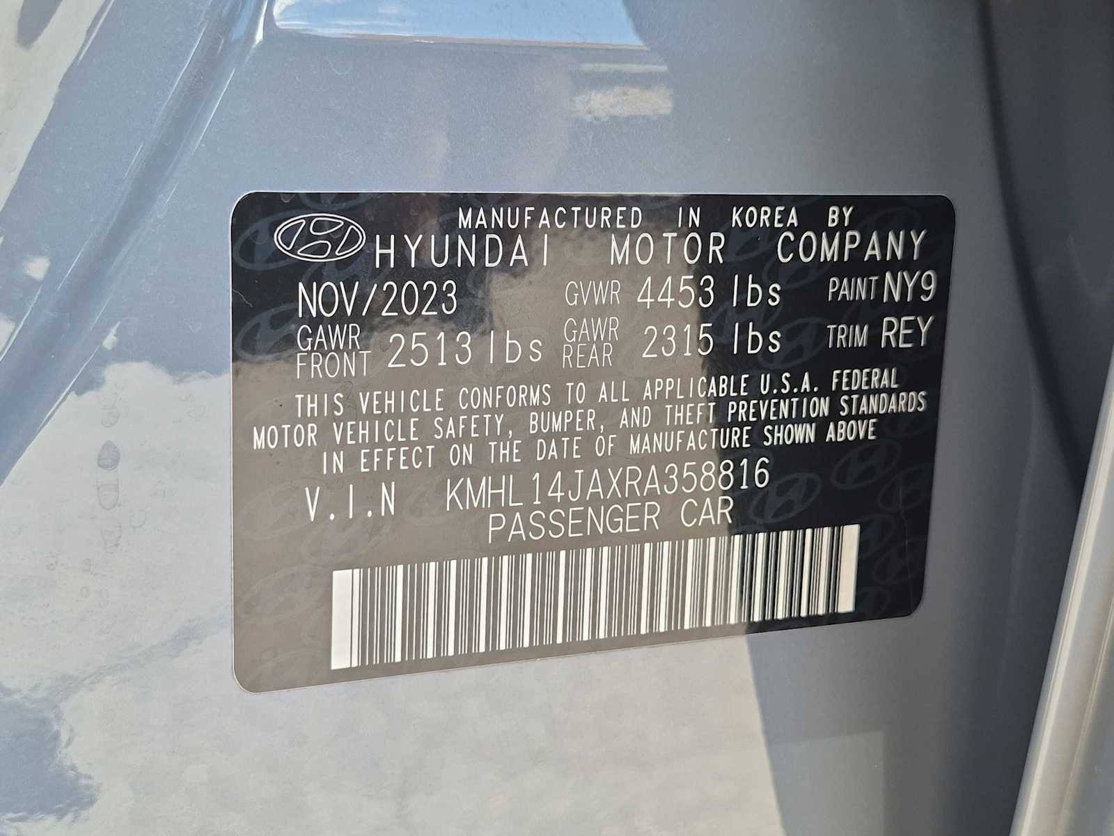 Certified Used 2024 Transmission Blue Hyundai SEL image 35