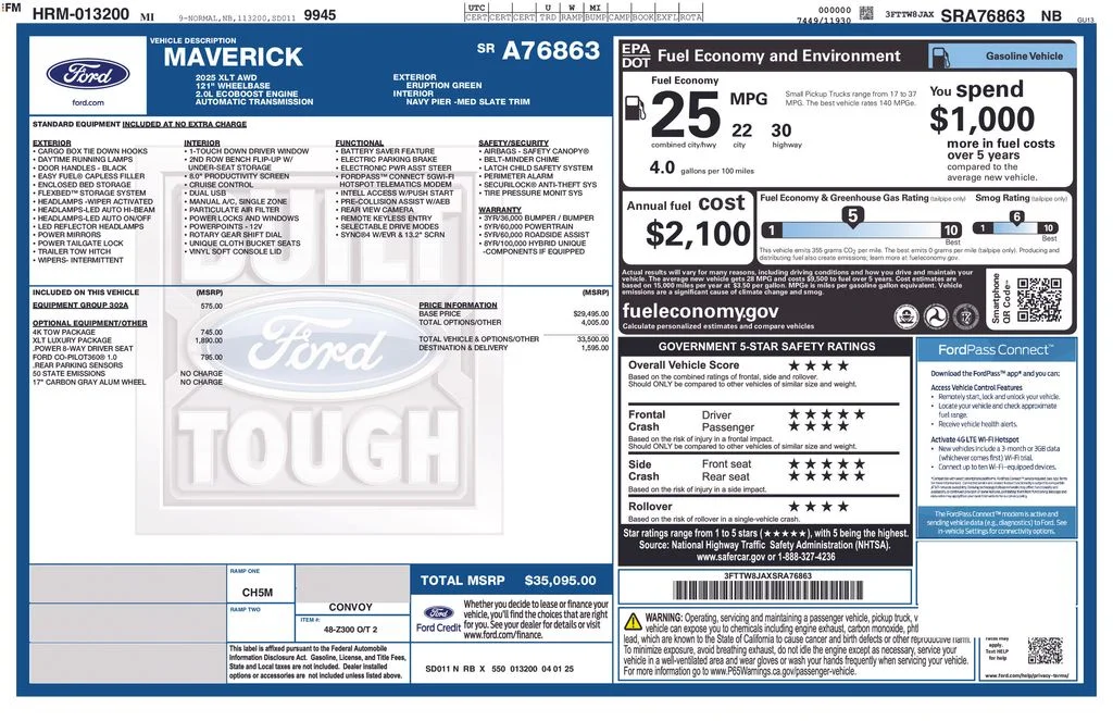 Used 2025 Green Ford XLT image 8