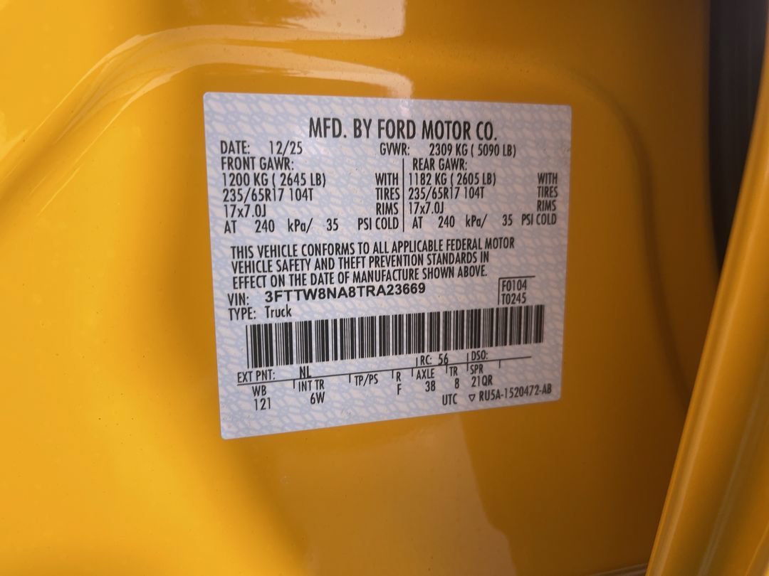 New 2026 Orange Fury Metallic Tri-Coat Ford Tremor image 12