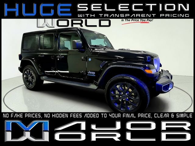 Used 2025 Black Jeep Sahara 4xe image 1