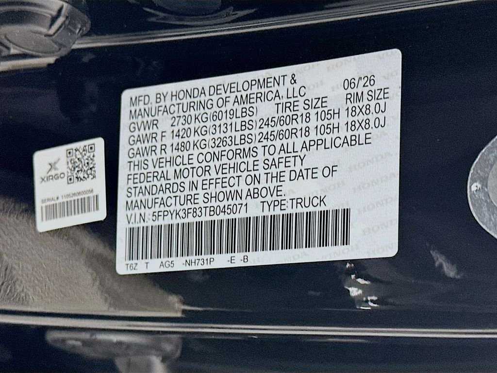 New 2026 Crystal Black Pearl Honda Black Edition image 23