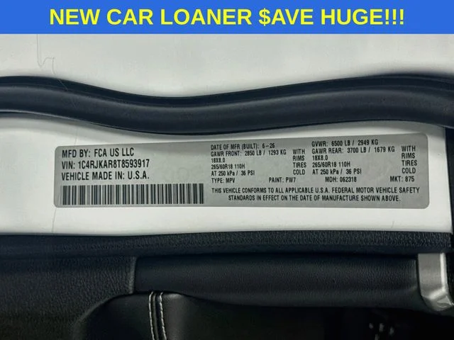 New 2026 Bright White Clear-Coat Exterior Paint Jeep Laredo image 33