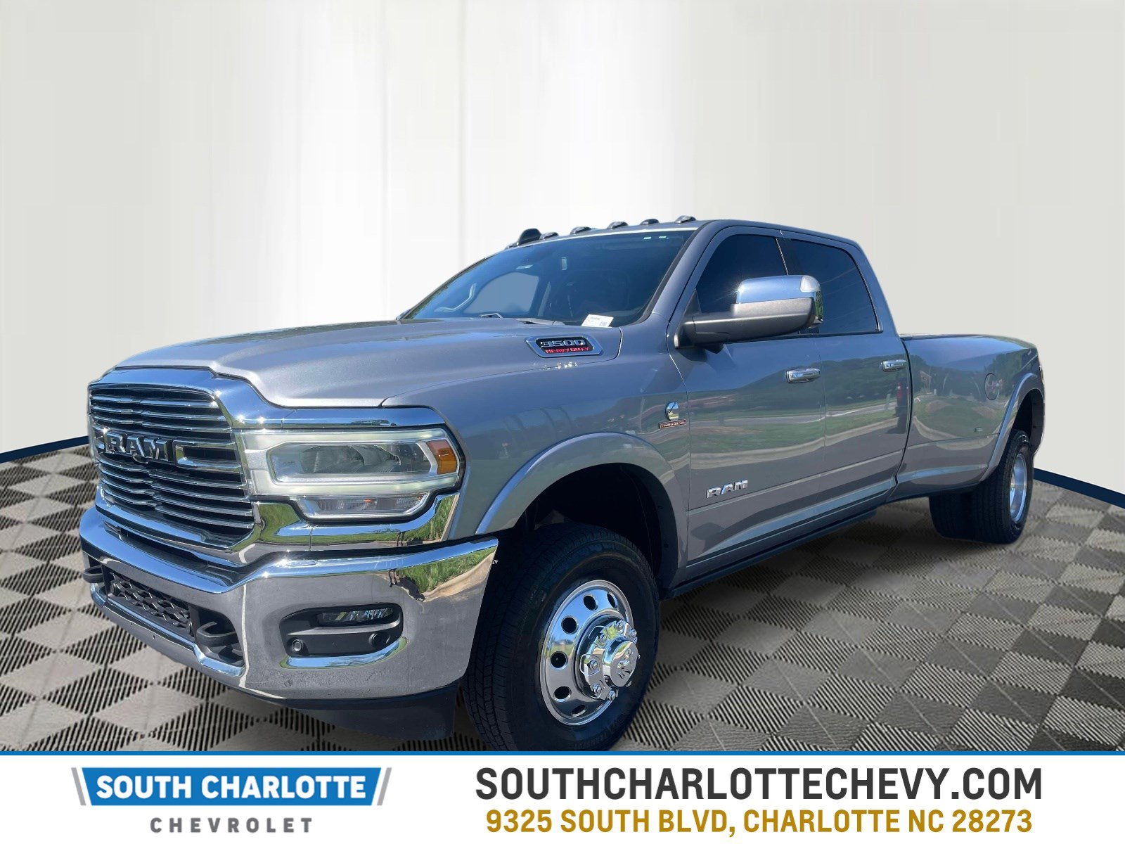 Silver 2020 RAM 3500 Laramie Crew Cab LB DRW 4WD Pickup Truck Four-Wheel Drive