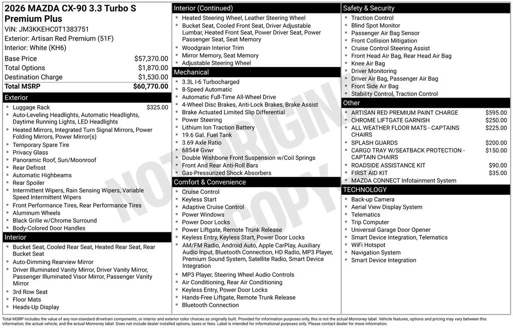 New 2026 Artisan Red Premium Mazda 3.3 Turbo S Premium Plus AWD image 24