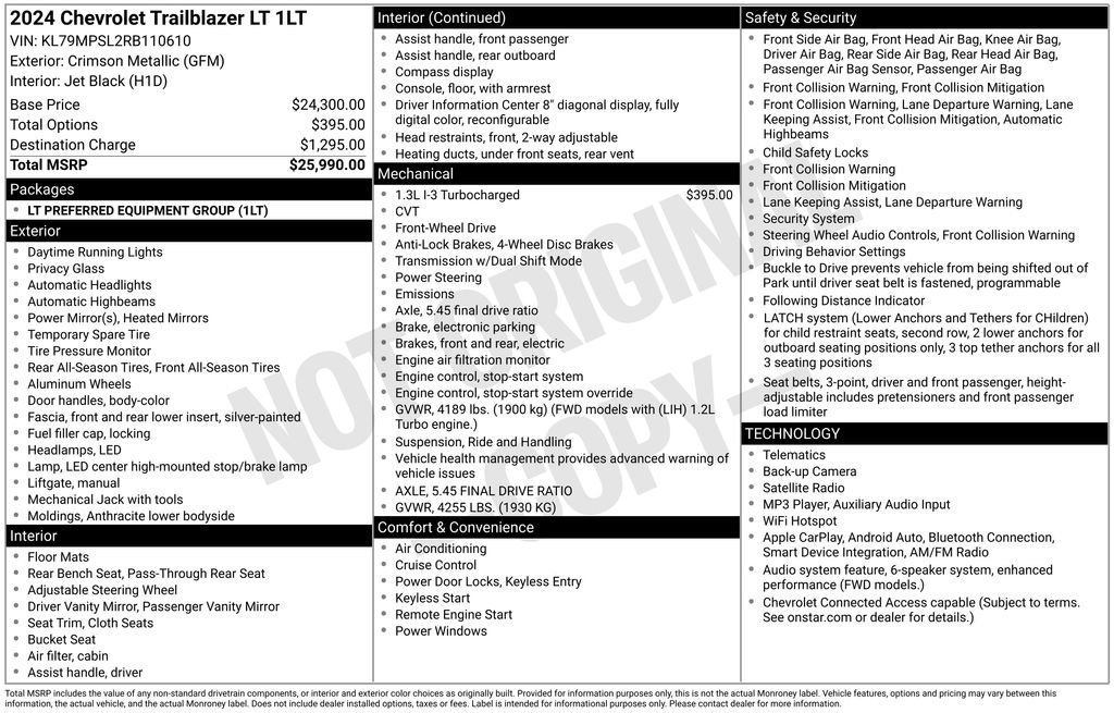 Used 2024 Red Chevrolet LT image 23