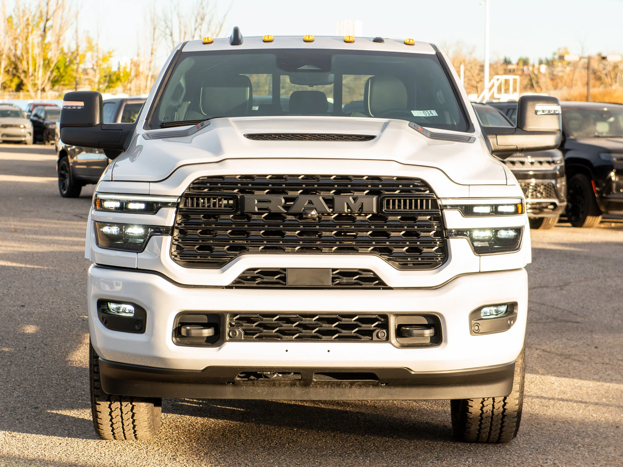 New 2027 White RAM Limited Night* Mega Cab 4x4, Tow-Tech Plus Group, Sunroof, Passenger Screen image 11