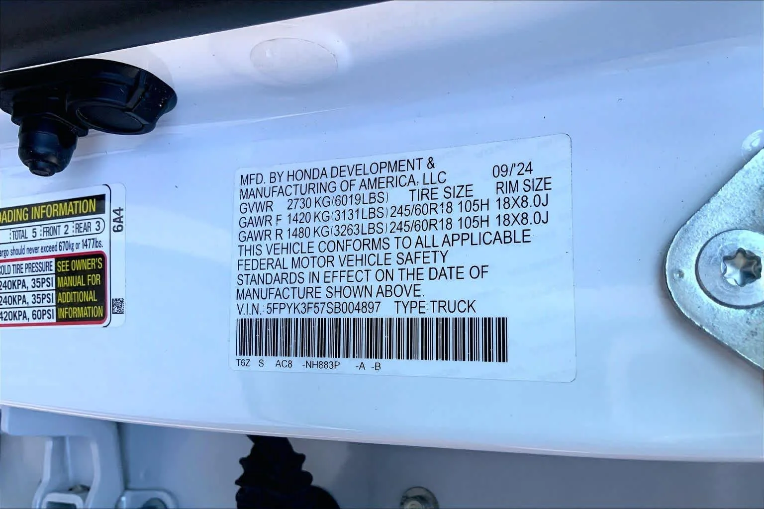 Used 2025 Platinum White Pearl Honda RTL image 34