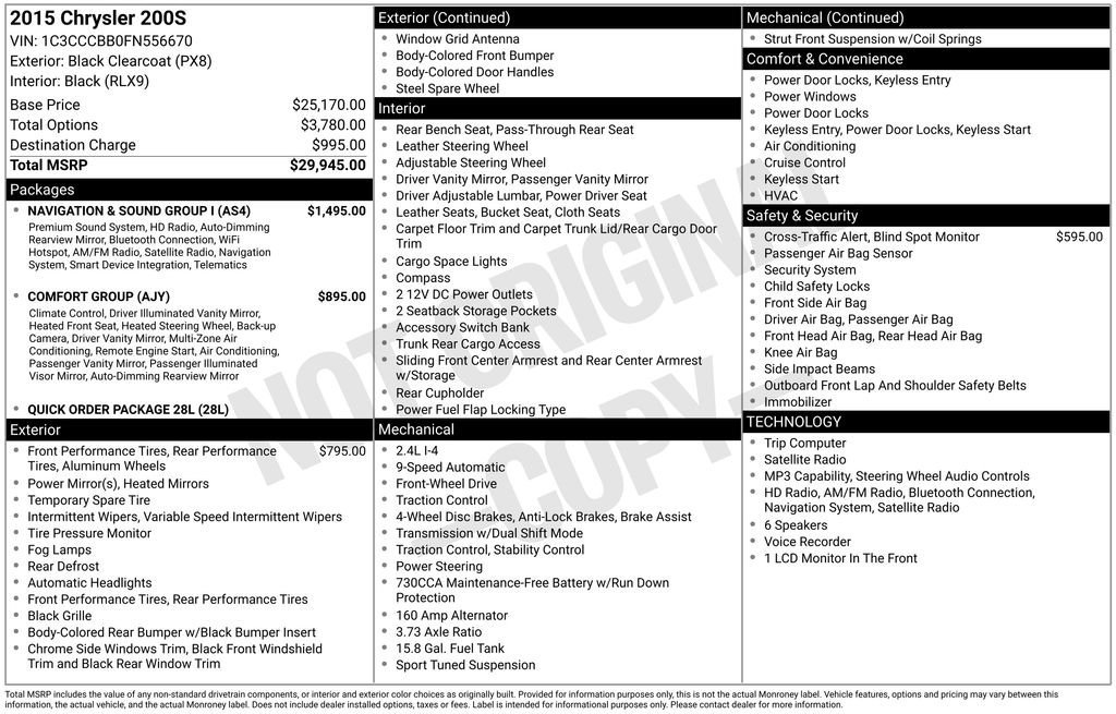 Used 2015 Black Chrysler S image 4