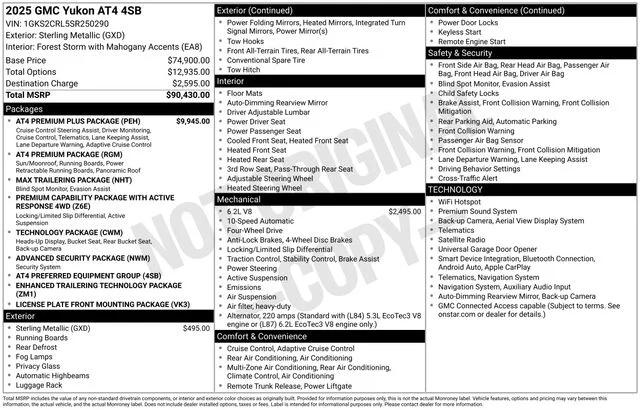 Certified Used 2025 Silver GMC AT4 image 50