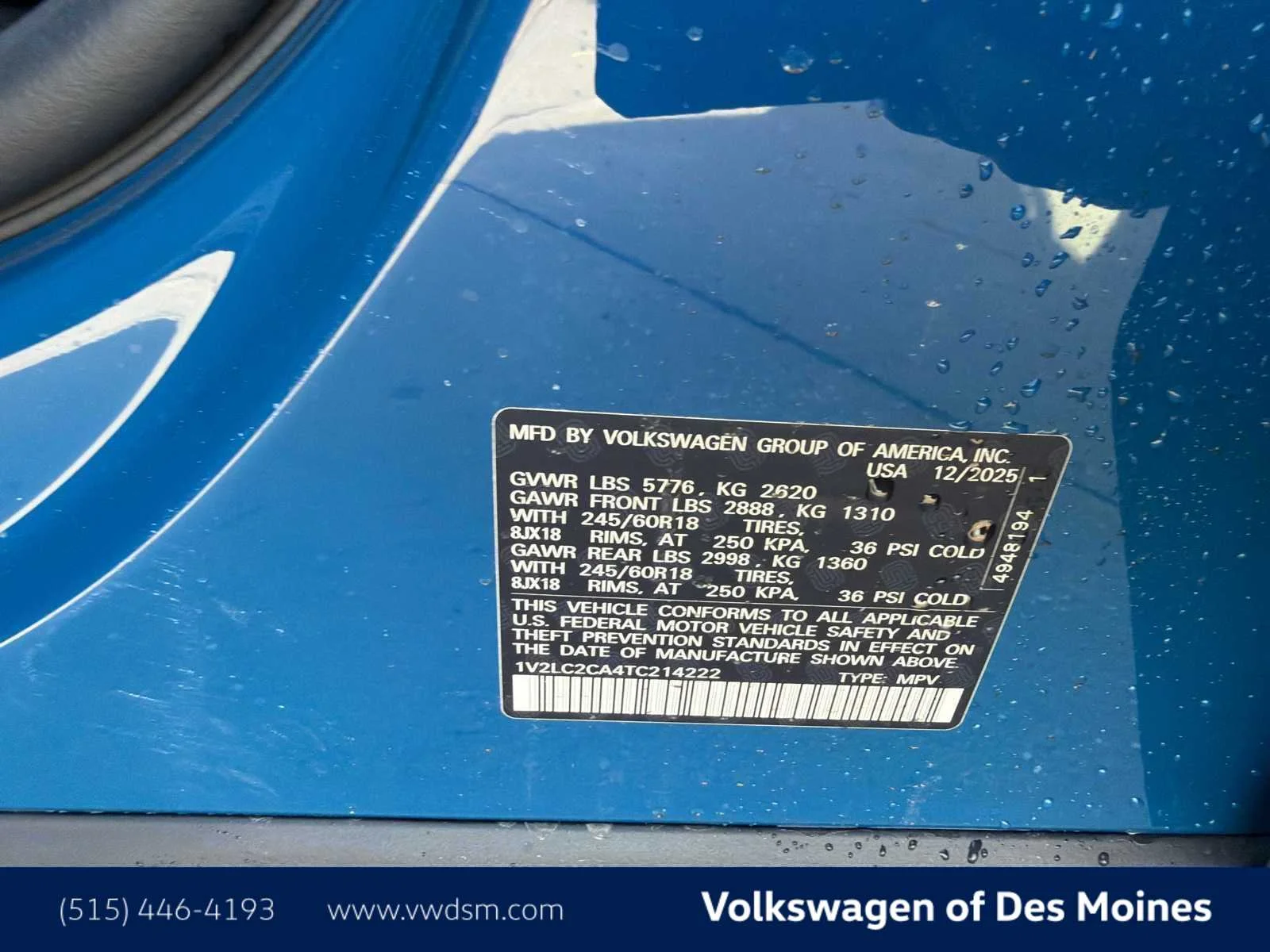 New 2026 Mountain Lake Blue Metallic Volkswagen 2.0T SE image 21