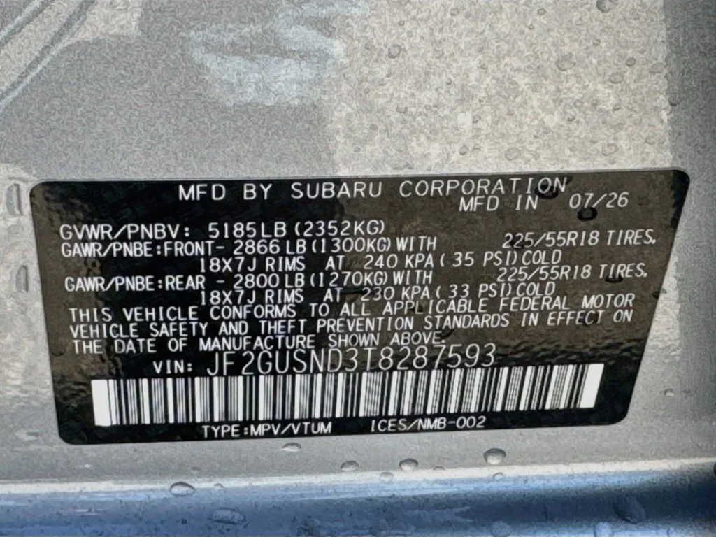 New 2026 Silver Subaru Limited image 41