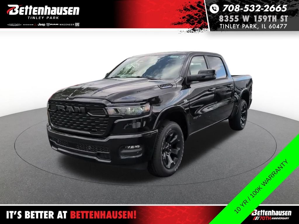 New 2026 Diamond Black Crystal Pearlcoat RAM Big Horn image 1
