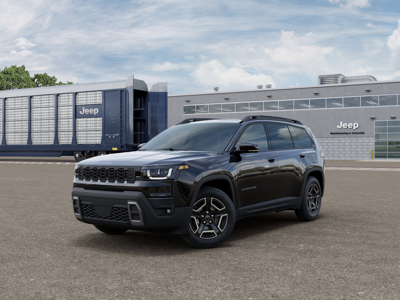 New 2026 Diamond Black Crystal Pearl-Coat Exterior Paint Jeep Limited image 1