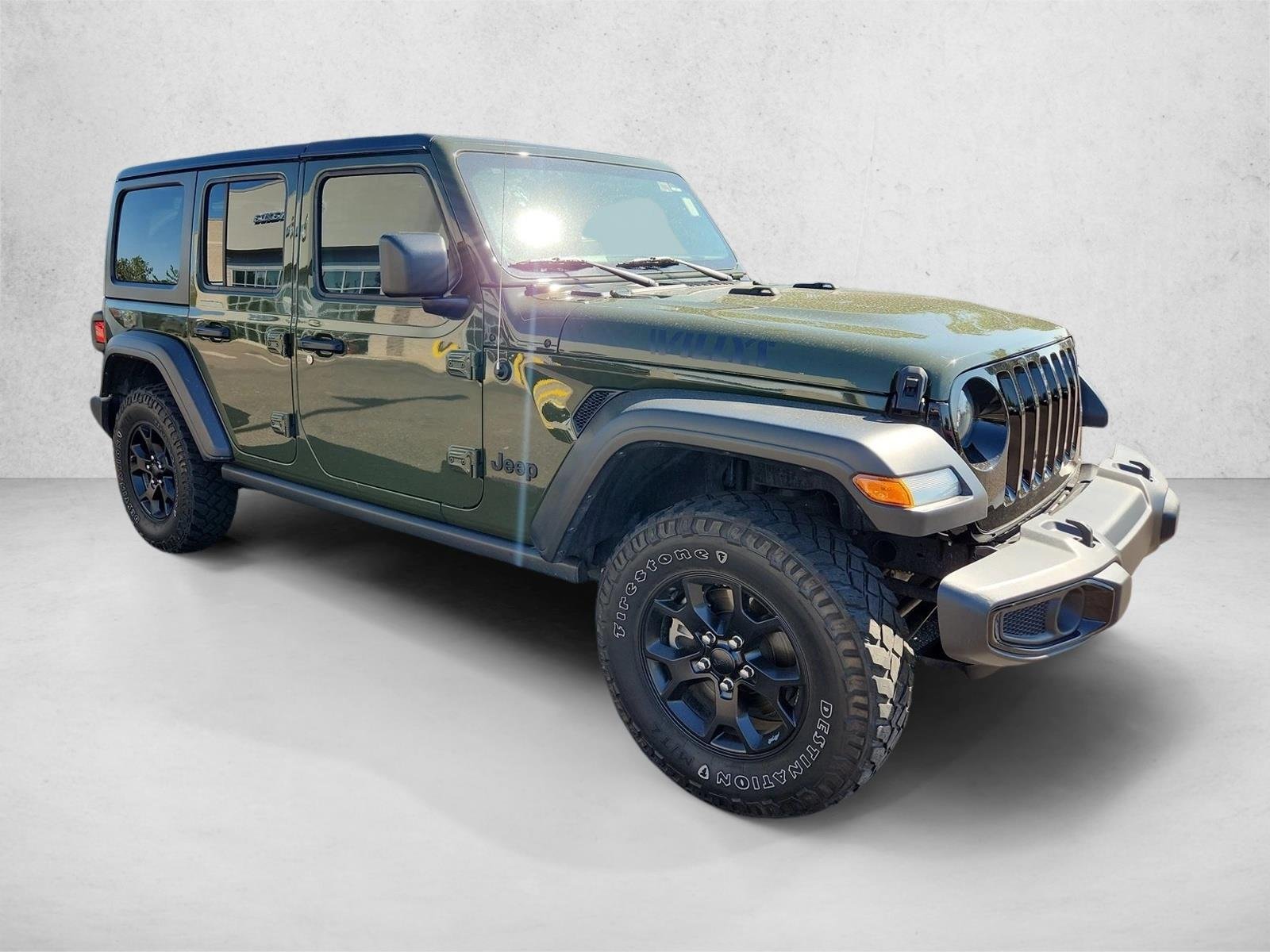 Used 2021 Sarge Green Clearcoat Jeep Unlimited Willys image 5