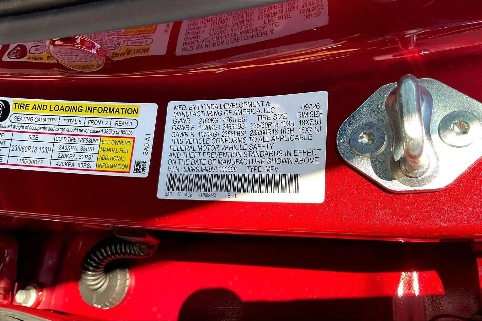 New 2027 Radiant Red Metallic Honda EX image 19
