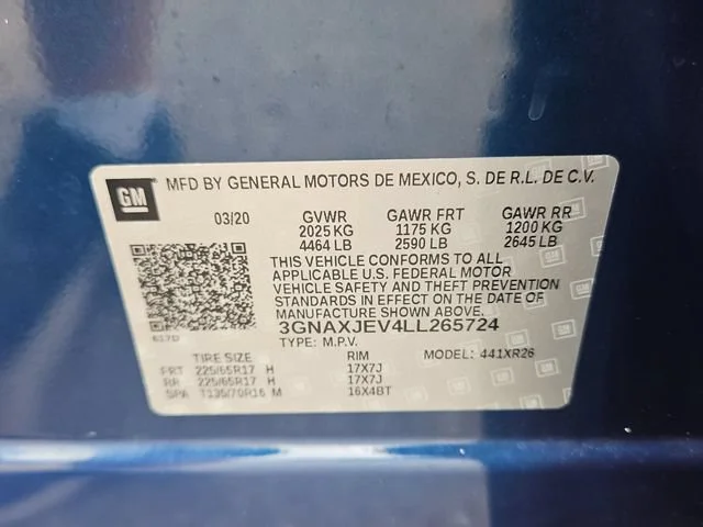Used 2020 PACIFIC BLUE METALLIC Chevrolet LT image 30