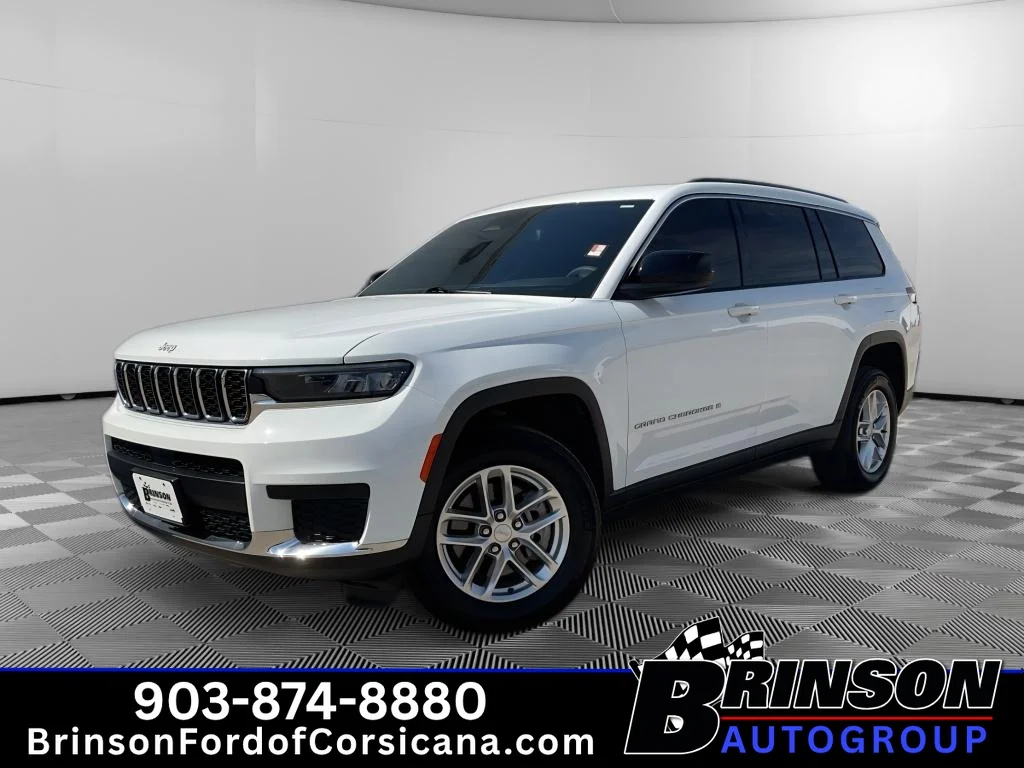 Used 2024 Bright White Clearcoat Jeep Laredo image 1
