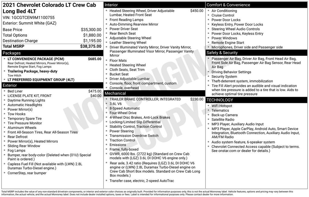 Used 2021 White Chevrolet LT image 5