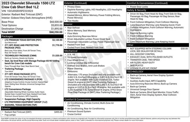 Used 2023 Radiant Red Chevrolet LTZ image 41
