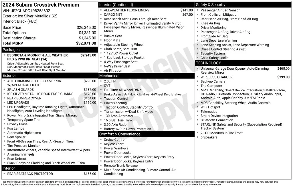 Used 2024 Silver Subaru Premium image 9