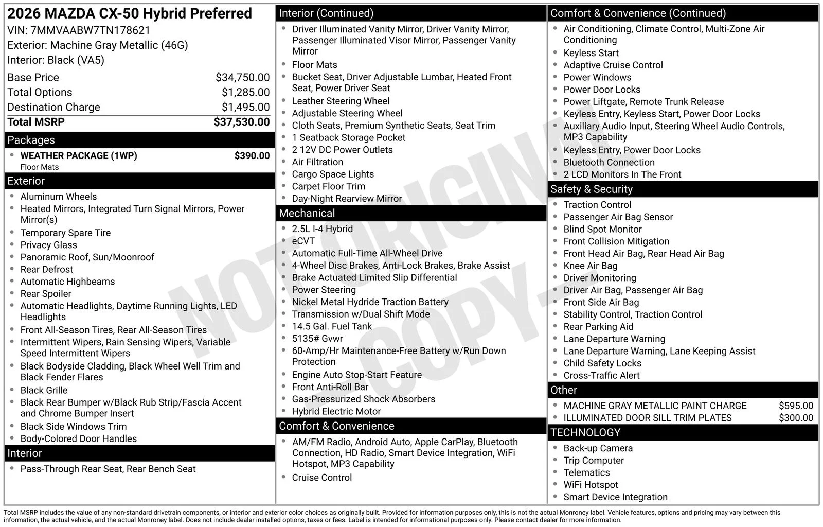 New 2026 Machine Gray Metallic Mazda Preferred image 4