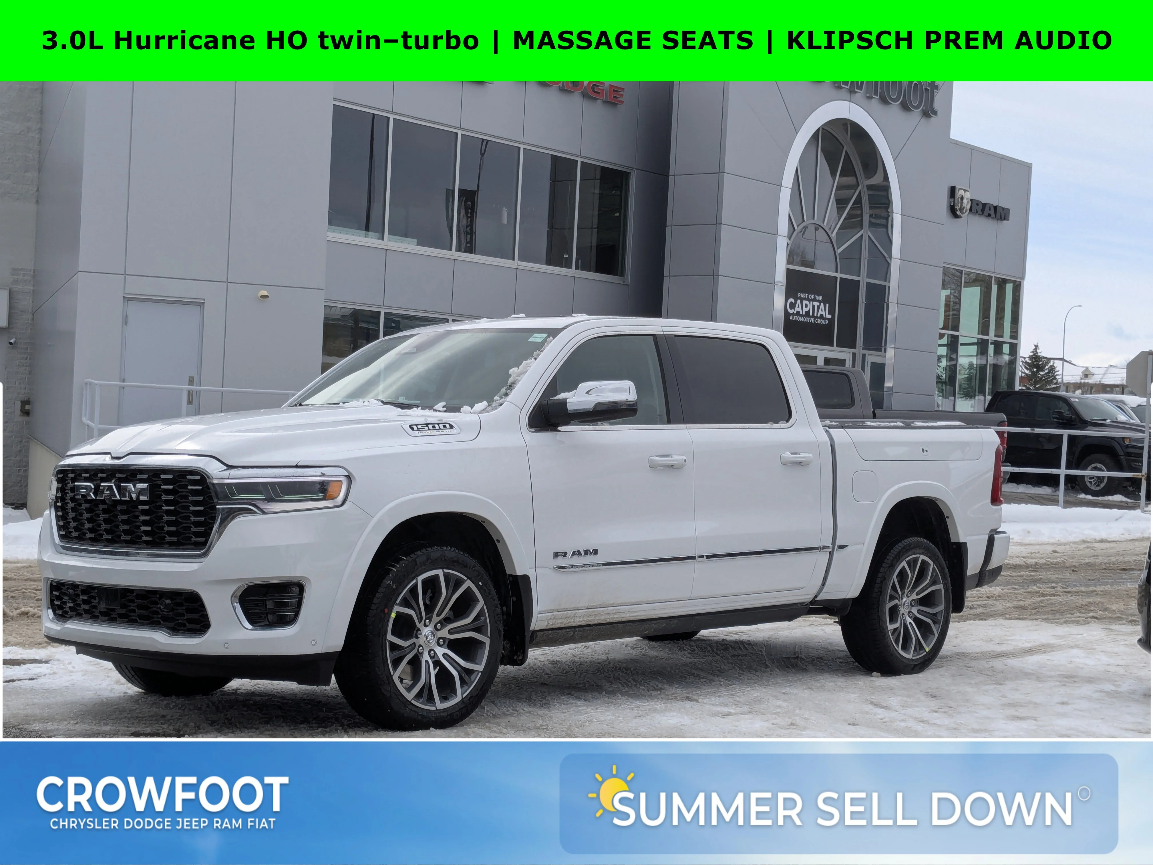 New 2026 White RAM Tungsten - - Hurricane HO Turbo - Multi-Function Tailgate - Prem Lthr - Trailer Brake & More! image 1
