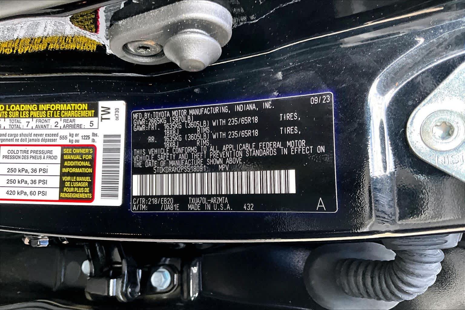Used 2023 Midnight Black Metallic Toyota XLE image 34