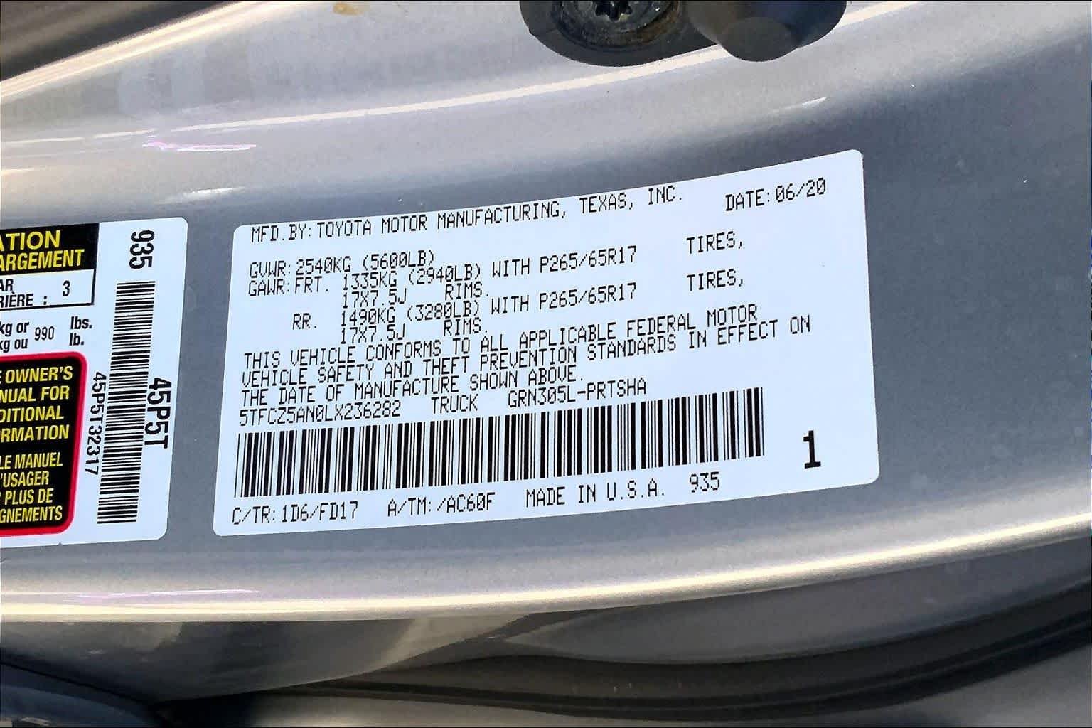 Used 2020 Silver Sky Metallic Toyota TRD Sport image 34