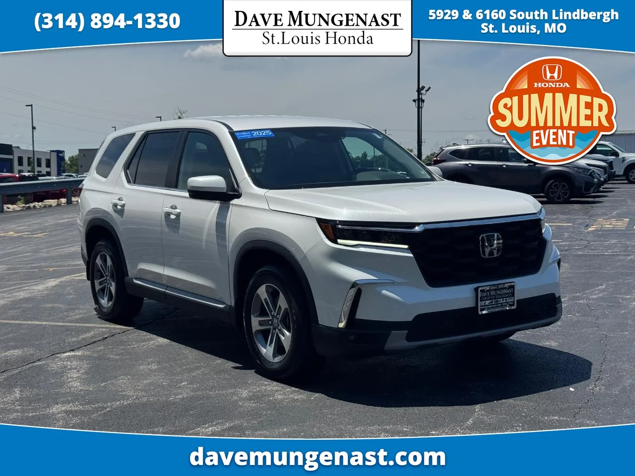 Certified Used 2025 Platinum White Pearl Honda AWD EX-L image 1