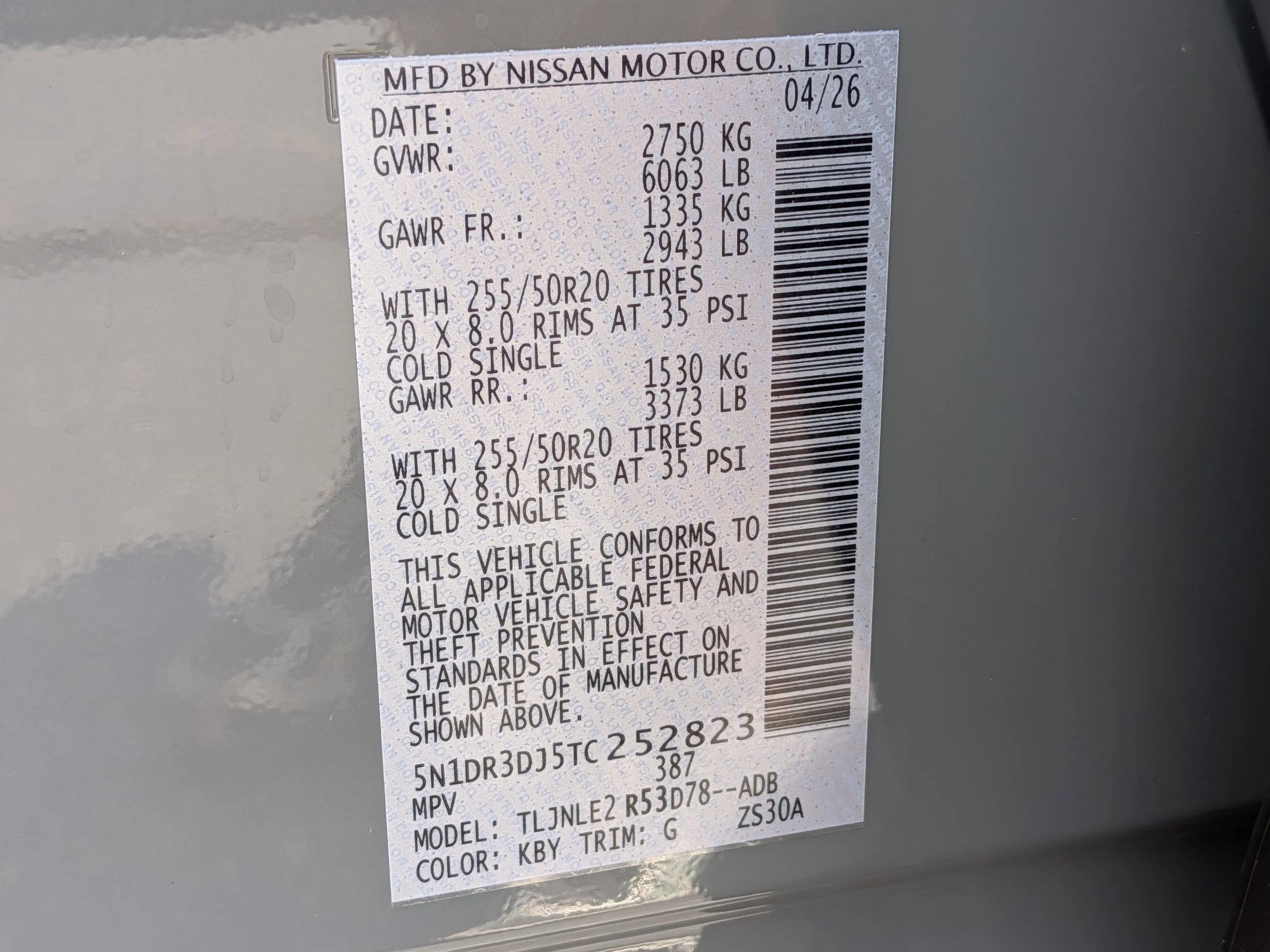New 2026 Boulder Gray Pearl Nissan Platinum image 32
