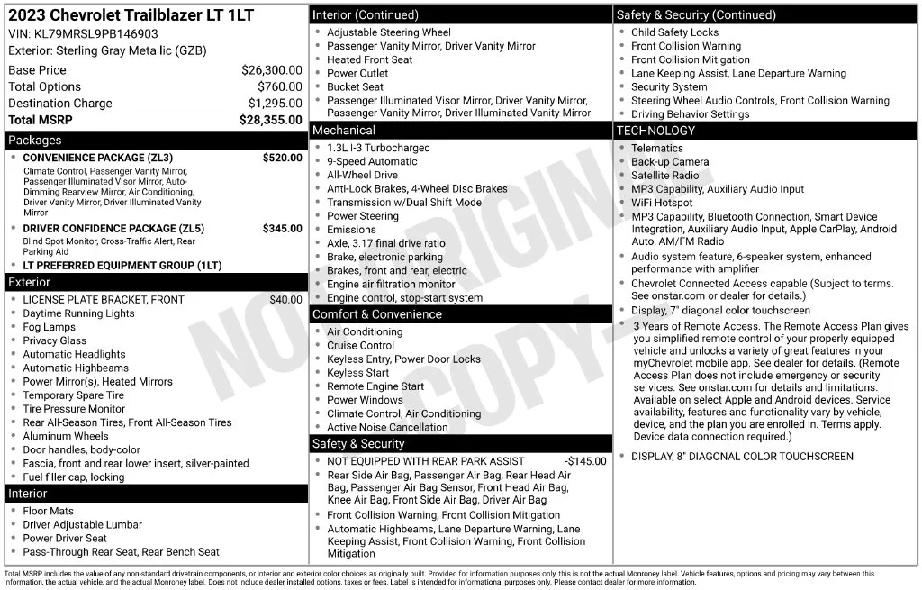 Used 2023 Gray Chevrolet LT image 53