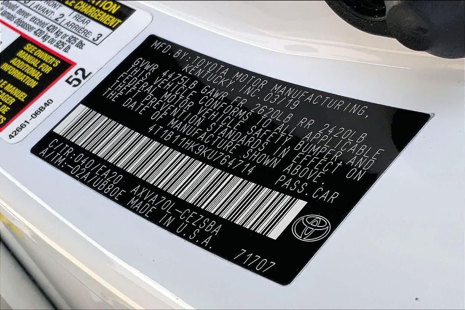 Used 2019 Super White Toyota SE image 34