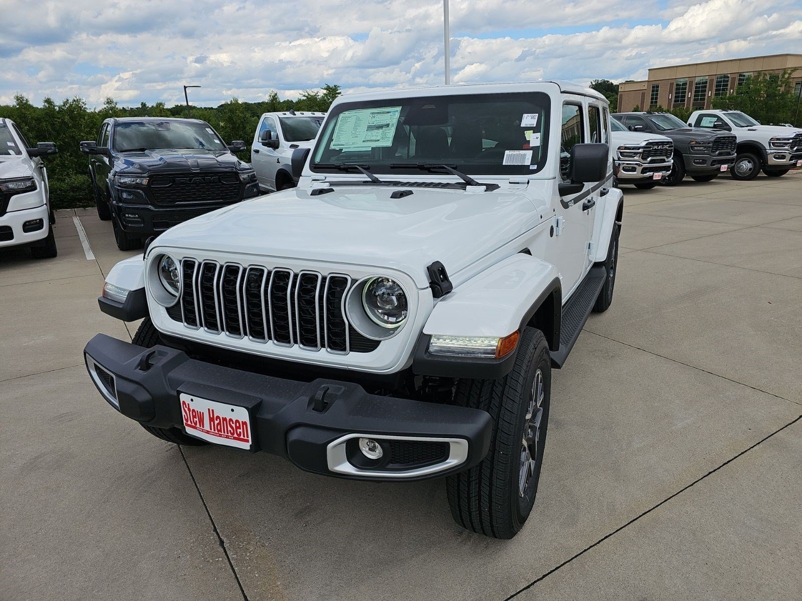 New 2026 Bright White Clearcoat Jeep Sahara image 1