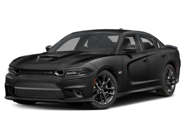 Used 2020 Pitch Black Clearcoat Dodge Scat Pack Widebody RWD image 1