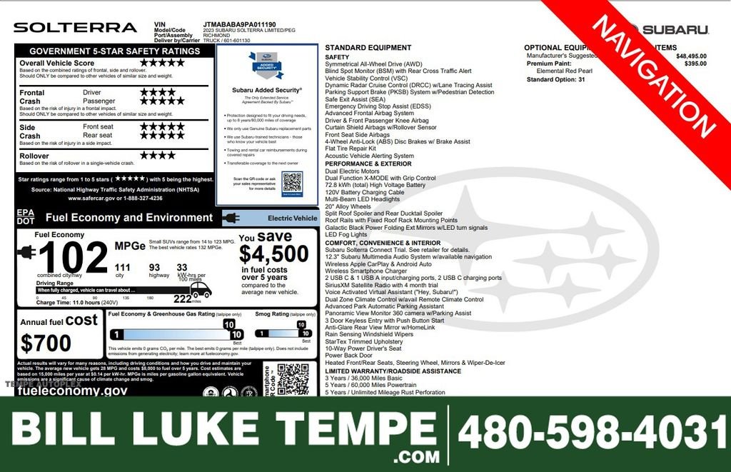 2023 Subaru SOLTERRA Limited