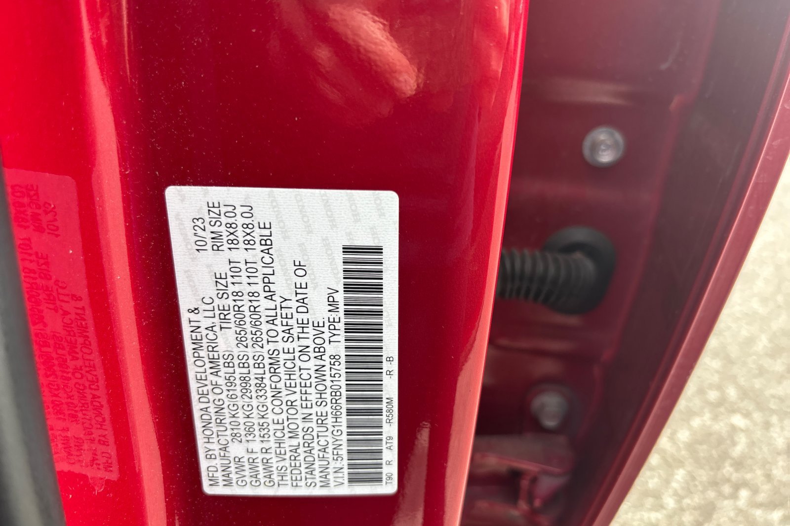 Certified Used 2024 Red Honda TrailSport image 9