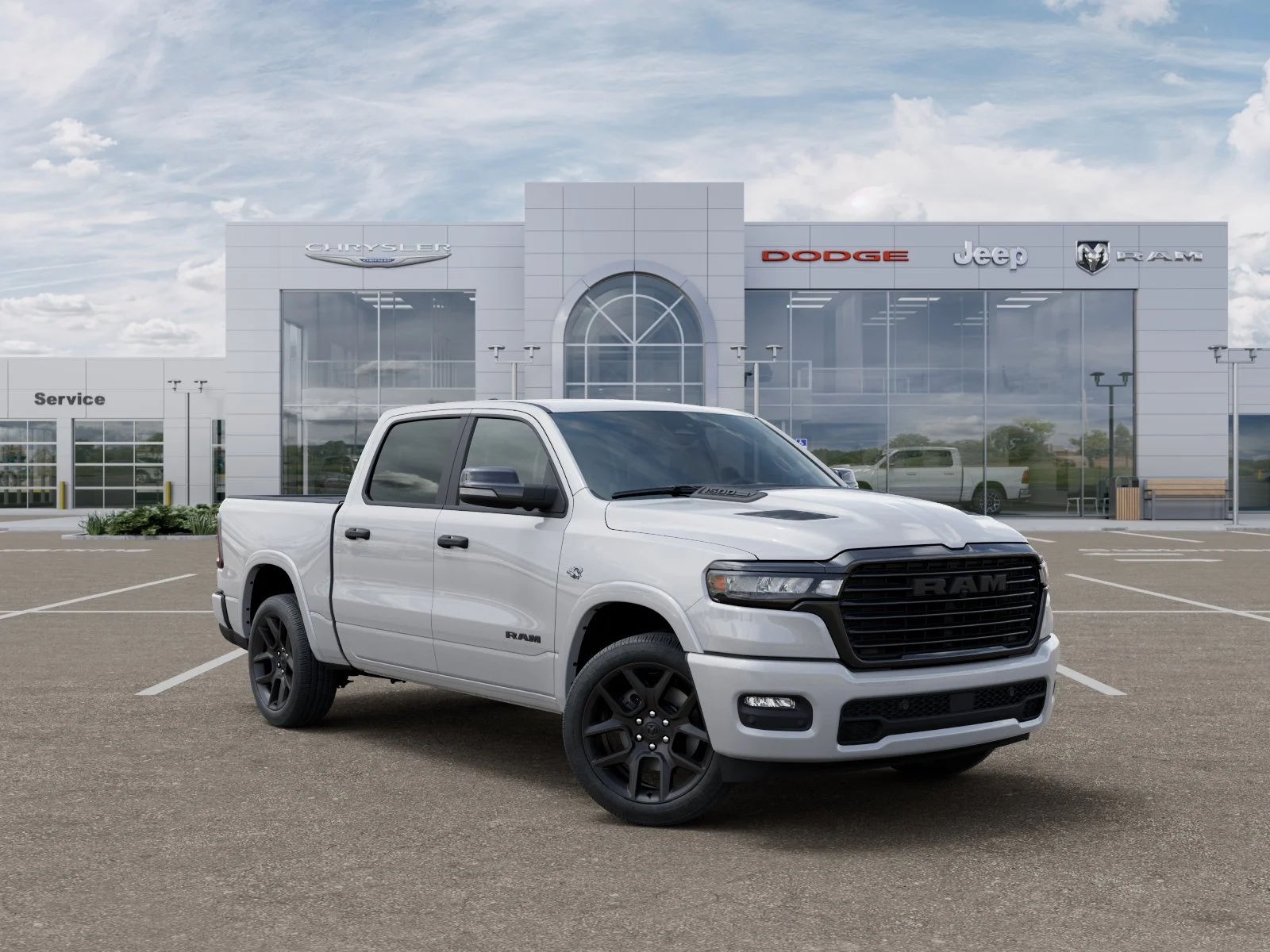 New 2026 Ivory White Tri-Coat Pearl-Coat Exterior Paint RAM Laramie image 31