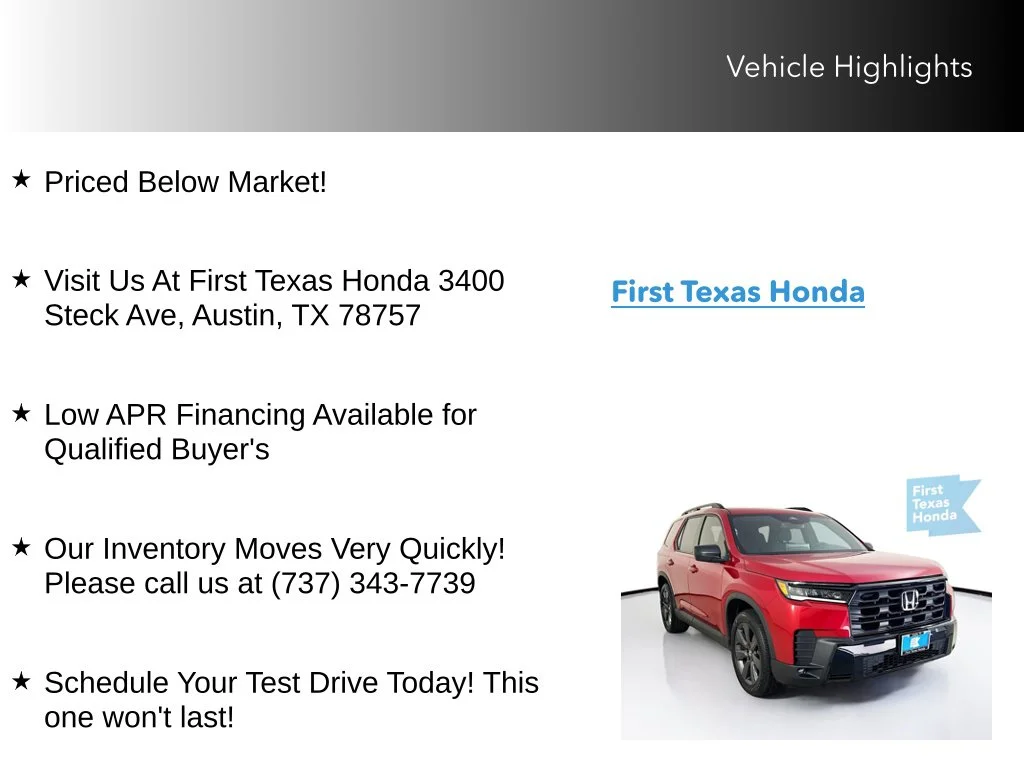 Certified Used 2026 Radiant Red Honda Sport image 10