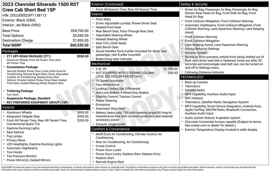 Used 2023 Black Chevrolet RST image 8