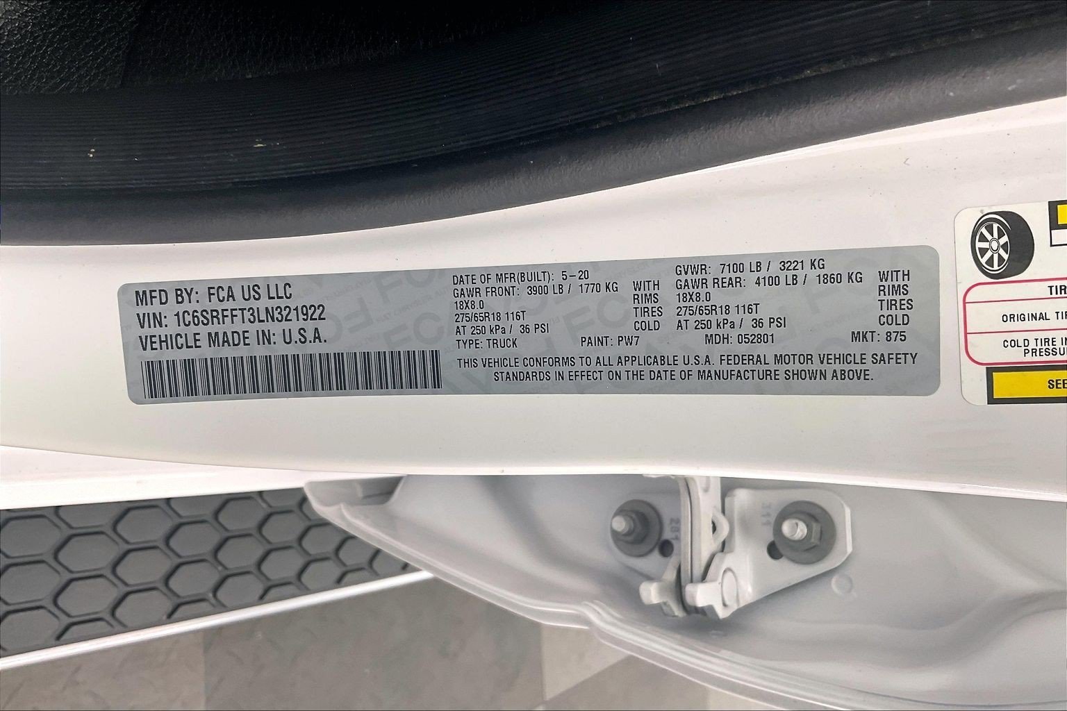 Used 2020 Bright White Clearcoat Ram Big Horn image 34